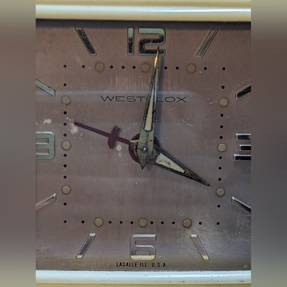 Vintage Westclox Rolltop Travel Alarm Clock~ Works Excellent! Glows Wind Up - Picture 2 of 9